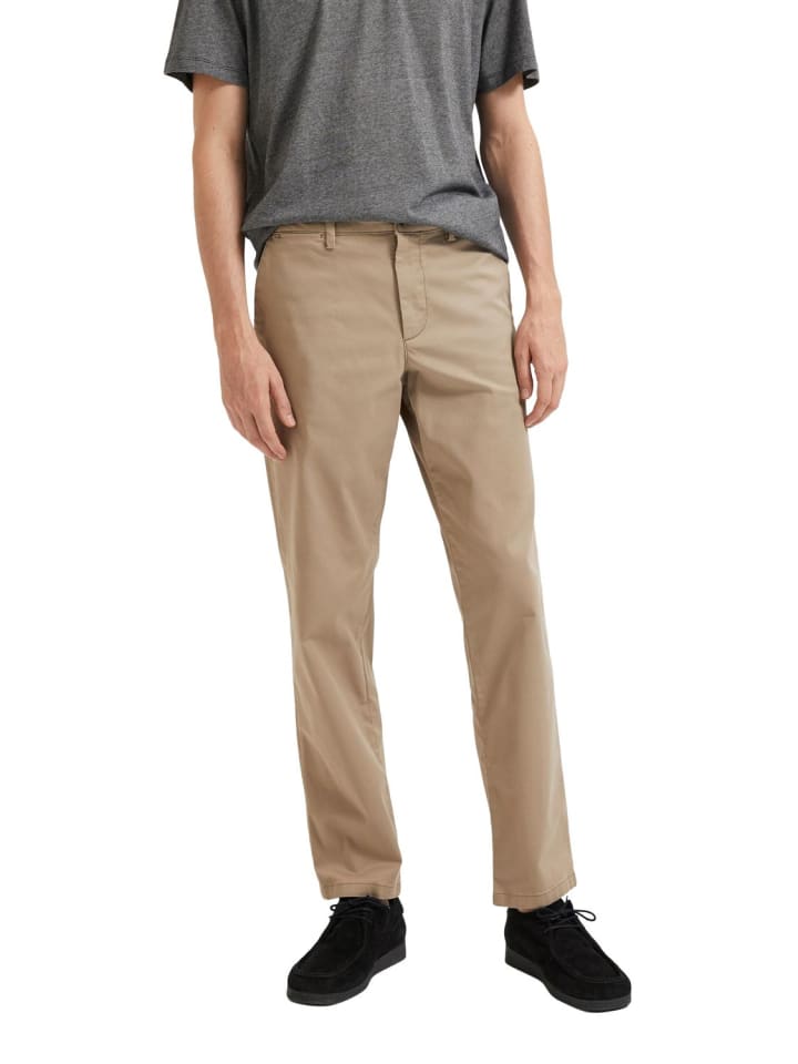 Stoffhose / Chino SLH196-STRAIGHT-NEW MILES FLEX regular/straight in Beige