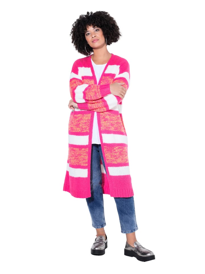 Strickjacke in hibiskuspink