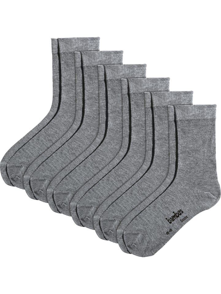 Socken 6 Paar in grau