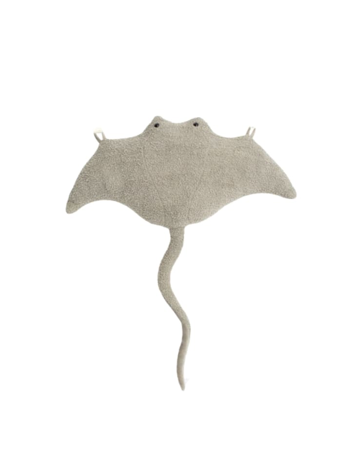 Rochen-Kuscheltier in Grau – (B)67 x (H)77 x (T)11 cm