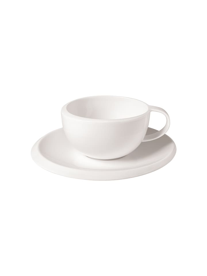 Kaffeetasse mit Untertasse NewMoon in Weiß 190 ml