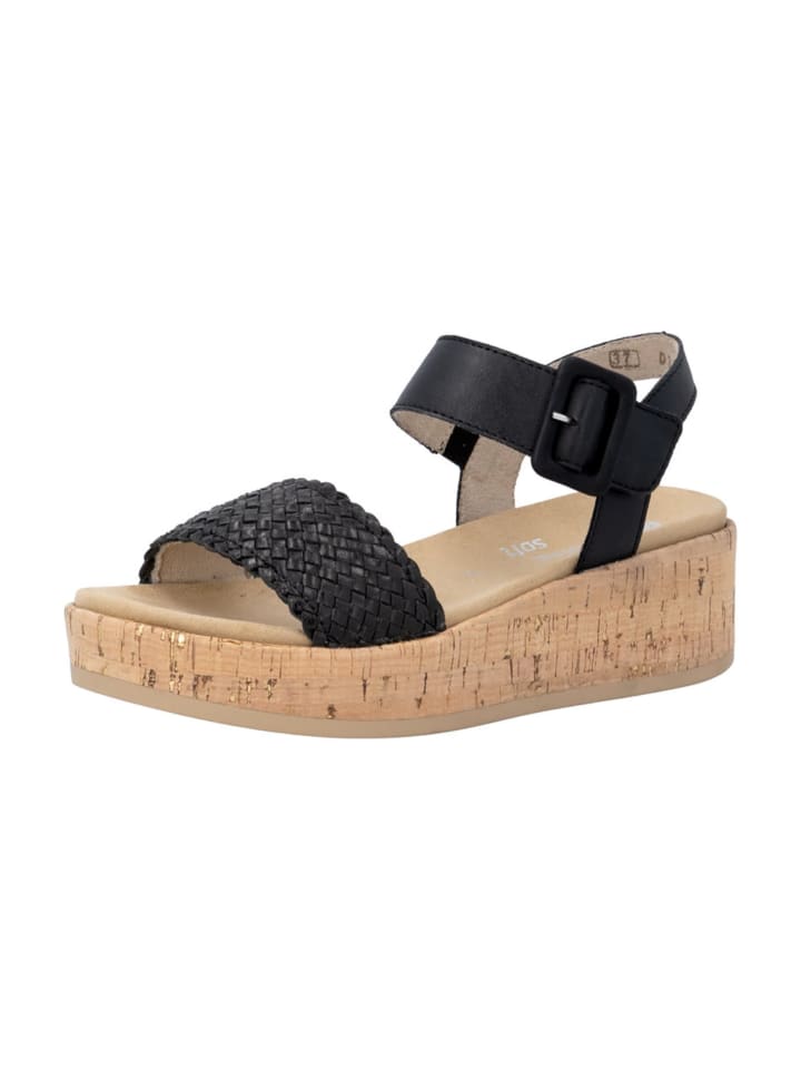 Plateau Sandaletten in Schwarz