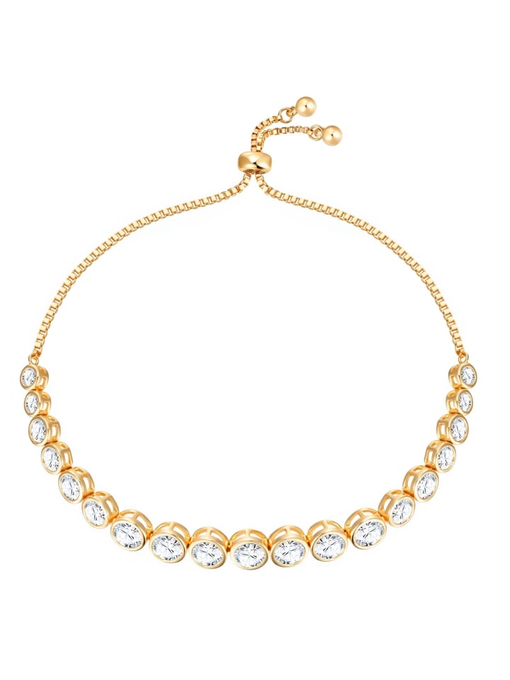 Armband aus Messing mit Zirkonia in gelbgold