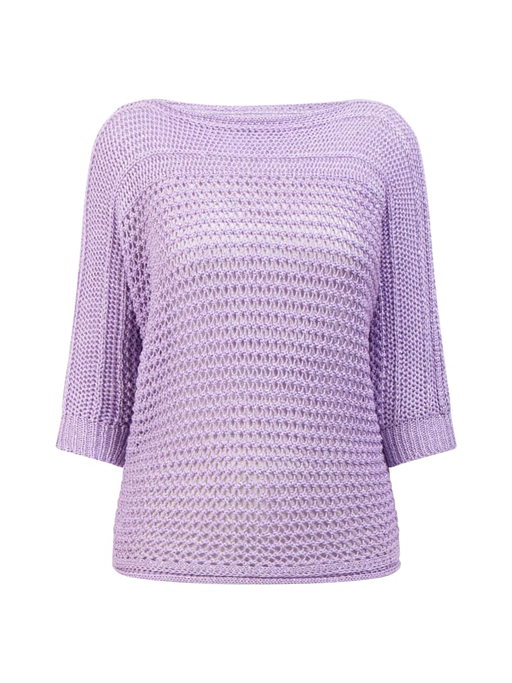 Damen Weitmaschiger Strickpullover in Flieder