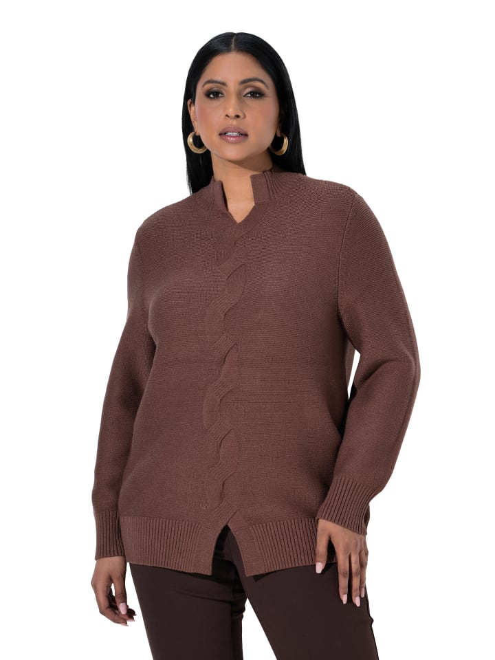 Pullover in braun
