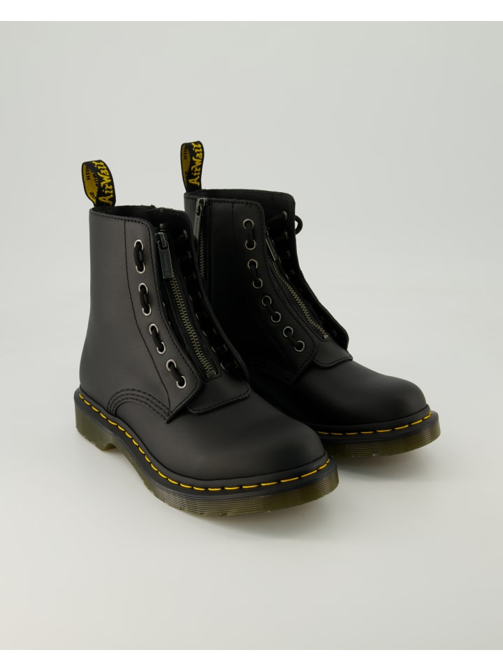 Schnürstiefeletten in Schwarz