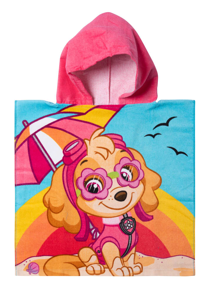 Paw Patrol - Badeponcho Handtuch Badetuch mit Kapuze 50 x 100 cm in Mehrfarbig