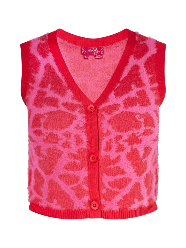 Damen Pullunder in PINK ROT