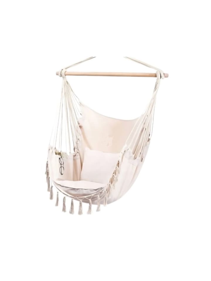 Hängesessel 100x130 cm Stoff-Hängesessel Indoor und Outdoor in Beige