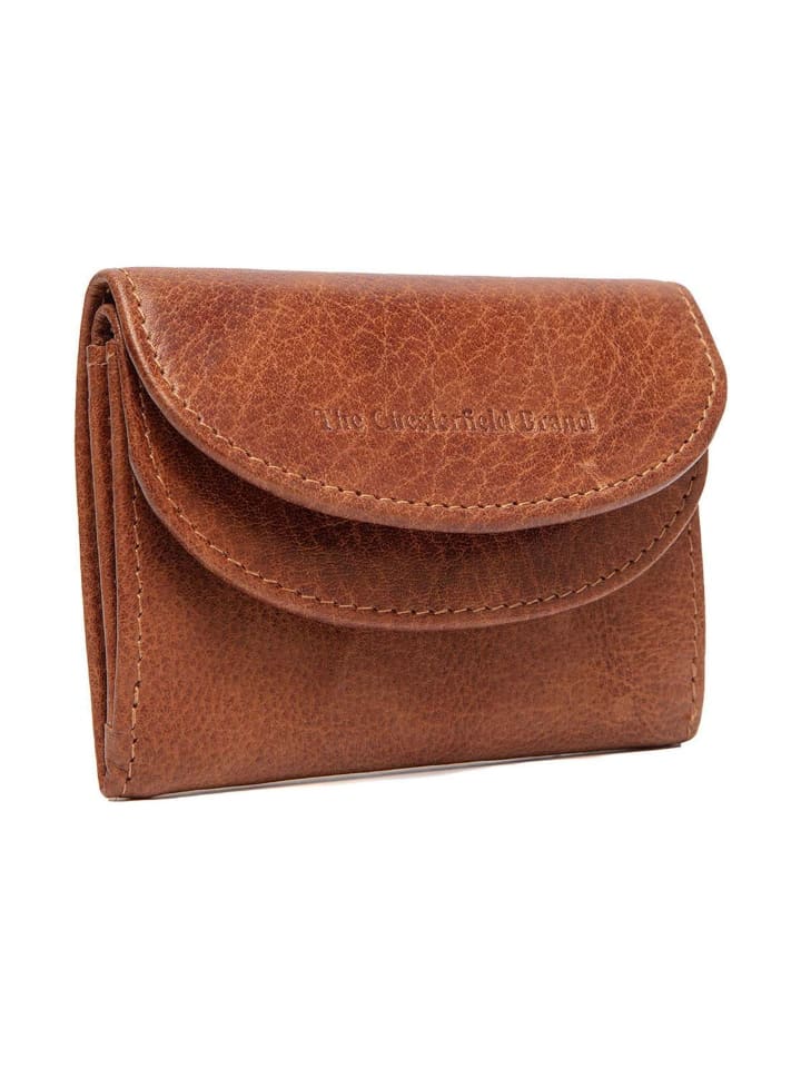 Newton Geldbörse RFID Schutz Leder 10 cm cognac
