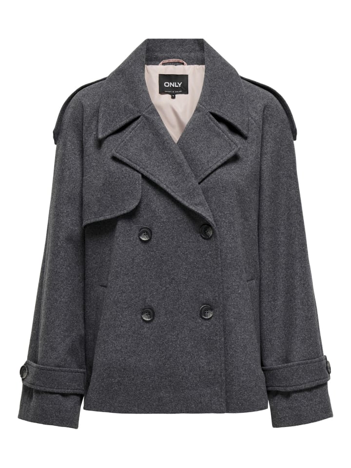 Trenchcoat in Dark Grey Melange 1