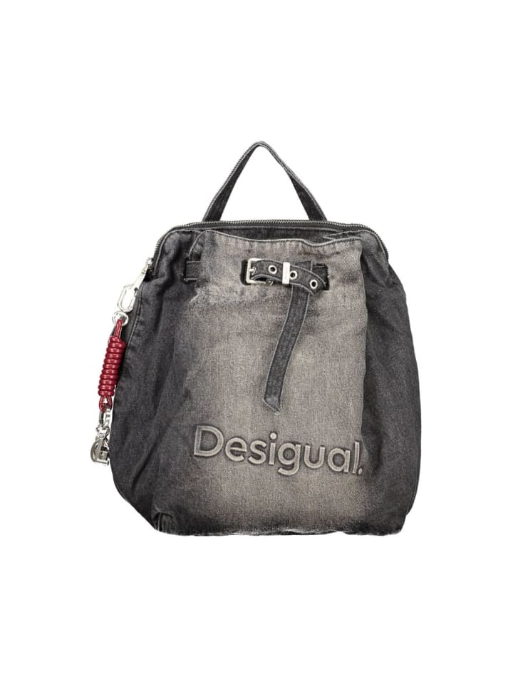 Schwarz Baumwolle Damen Rucksack