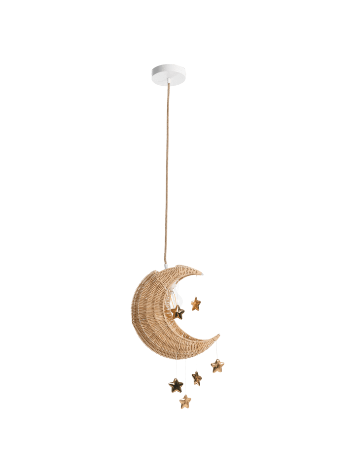 Pendelleuchten ORCHON in Naturfarben/Weiß/Gold - (W) 29 x (H) 197 x (L) 14 cm