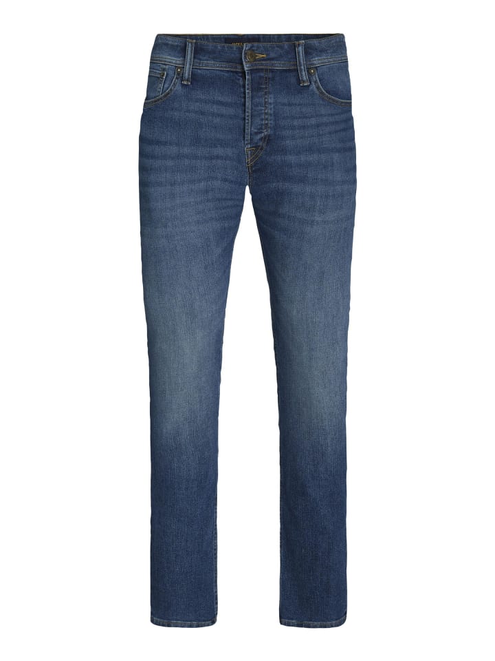 Tapered Fit Jeans in Blue Denim