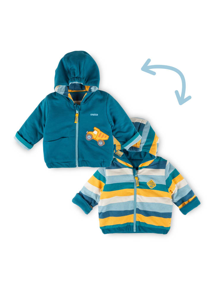Wendejacke wattiert Blue & Bright in Petrol