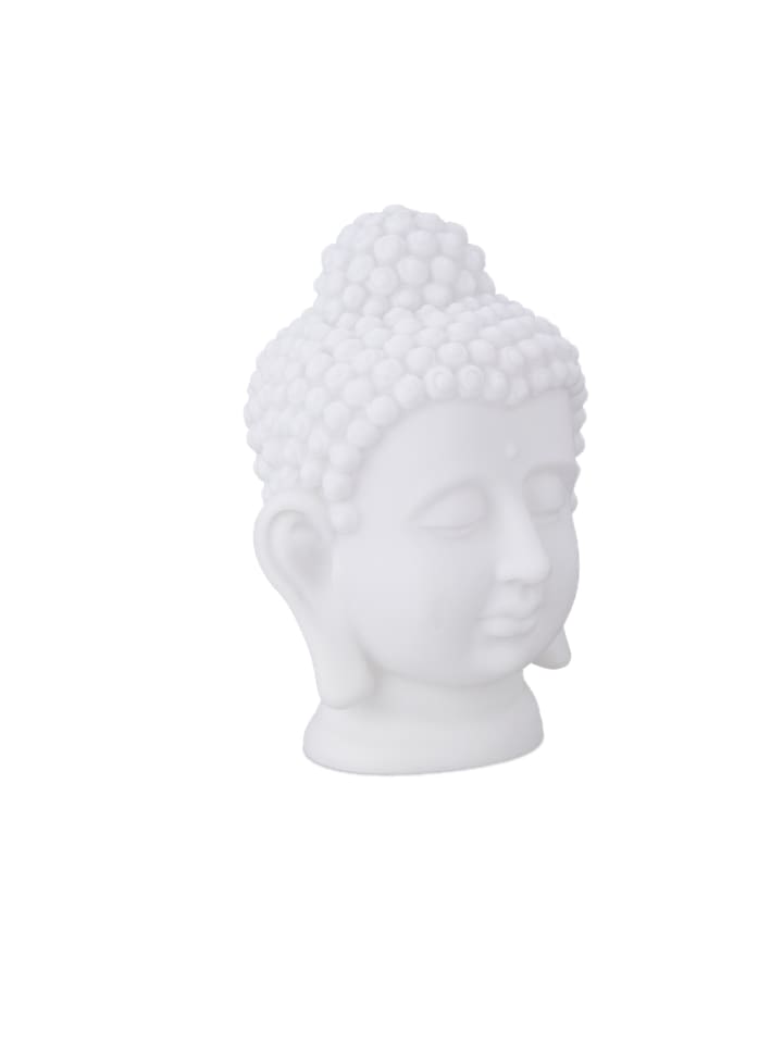 4 x Buddha Kopf in Weiß