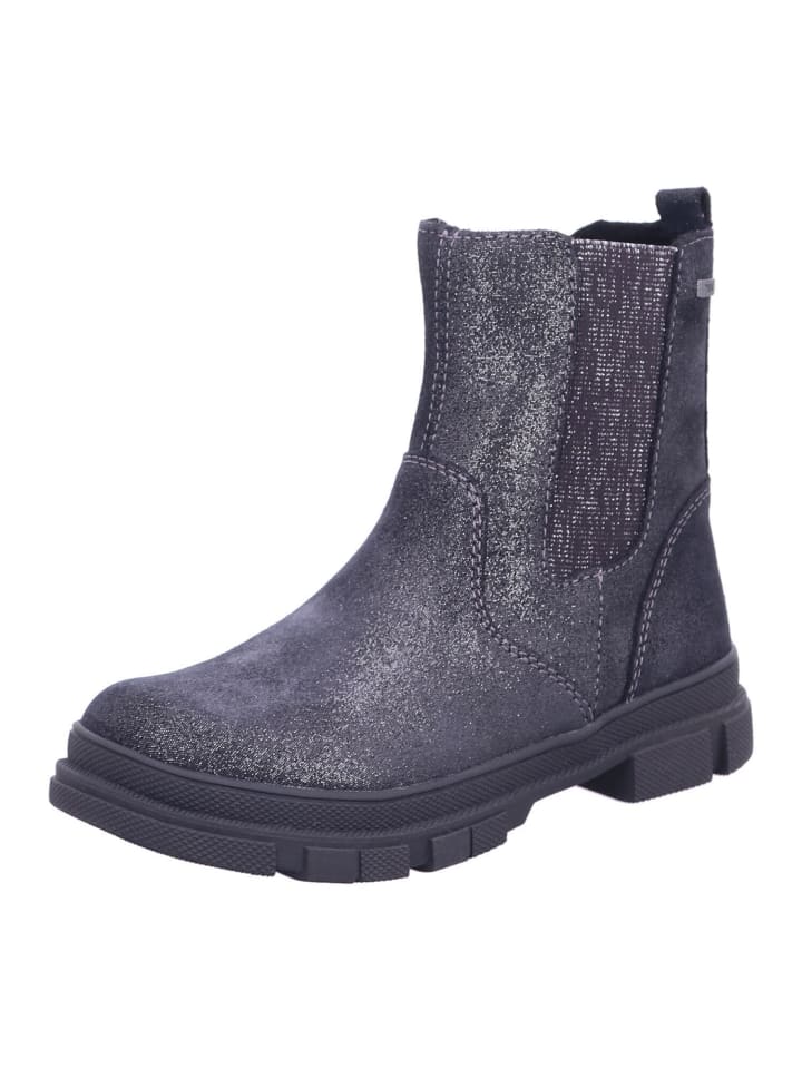 Chelseaboots in charcoal glitter