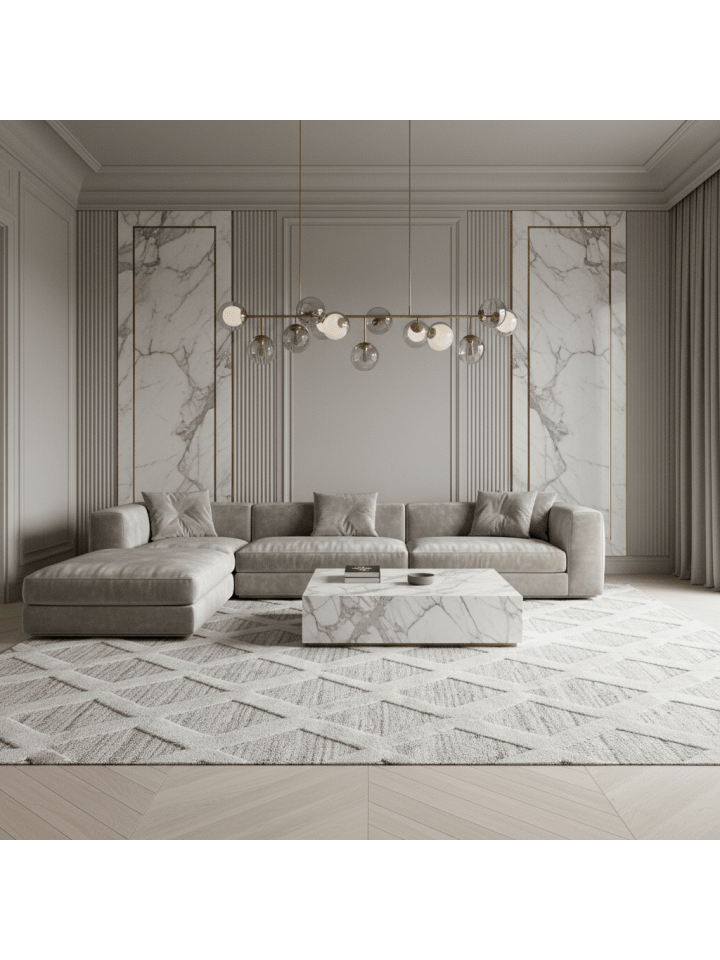 Teppich 3D Waschbar Boho TALFER Strapazierfähig OEKO-TEX Wohnzimmer