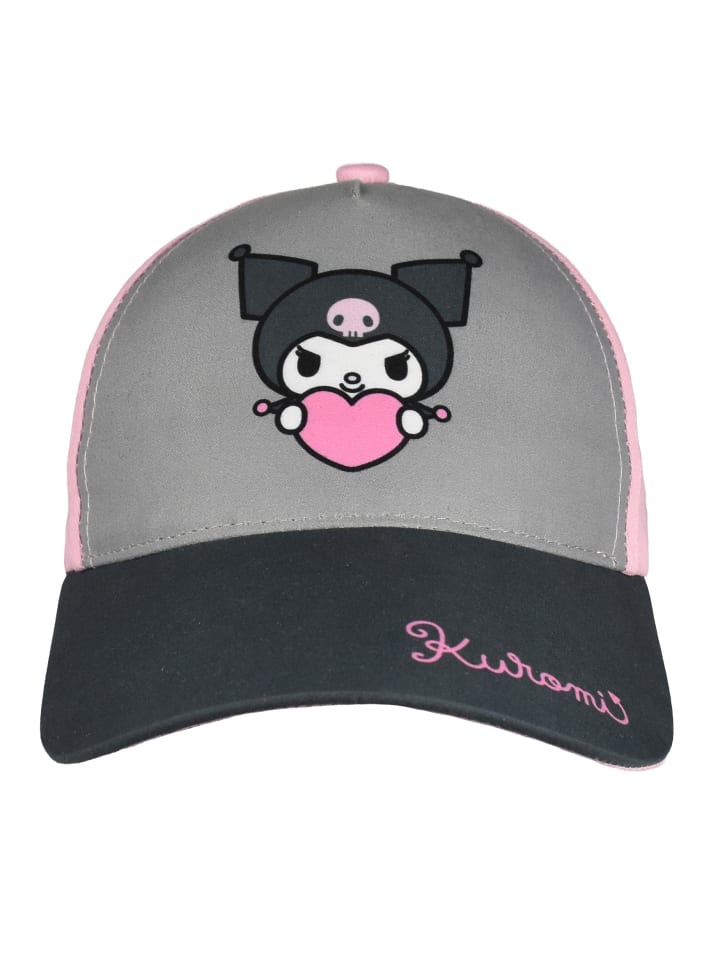Hello Kitty Kappe Kuromi Kinder Cap Basecap Baseballkappe in grau/rosa