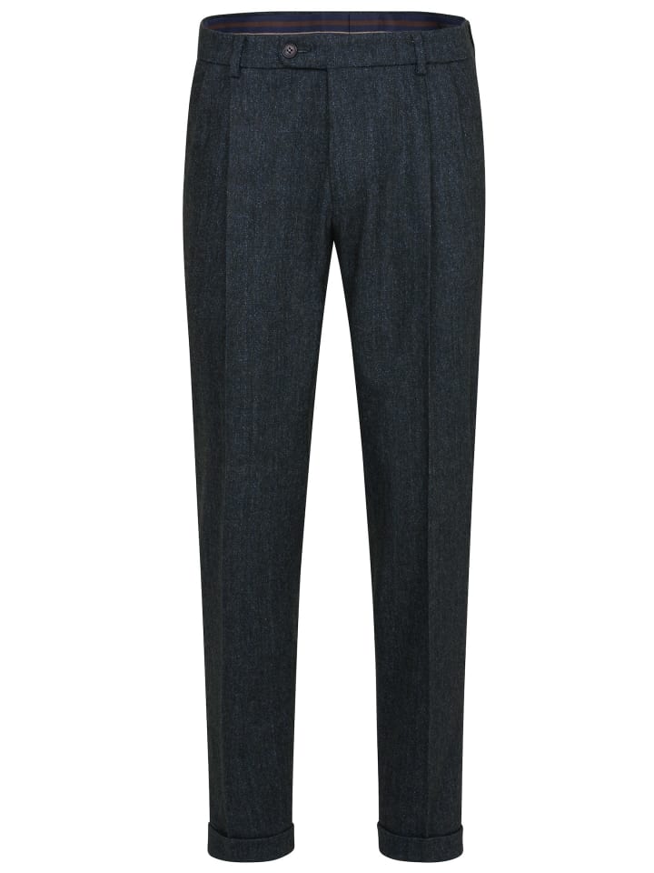 Bundfaltenhose in marine