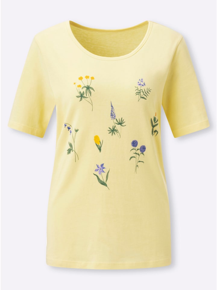 Kurzarm-Shirt in zitrone