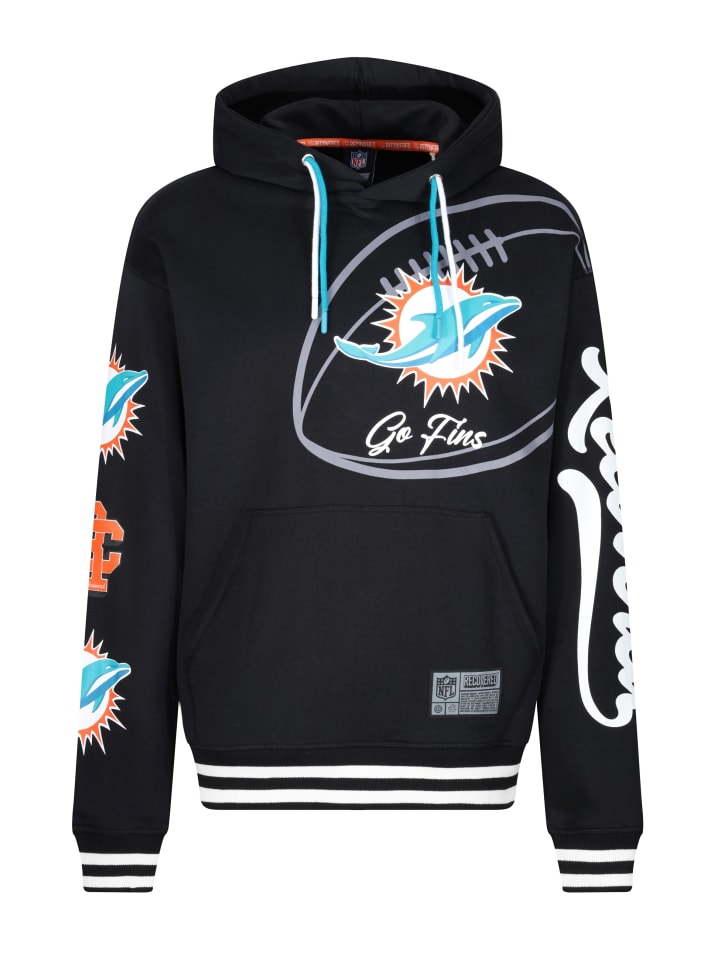 Kapuzensweater NFL Dolphins Go Fins in Black
