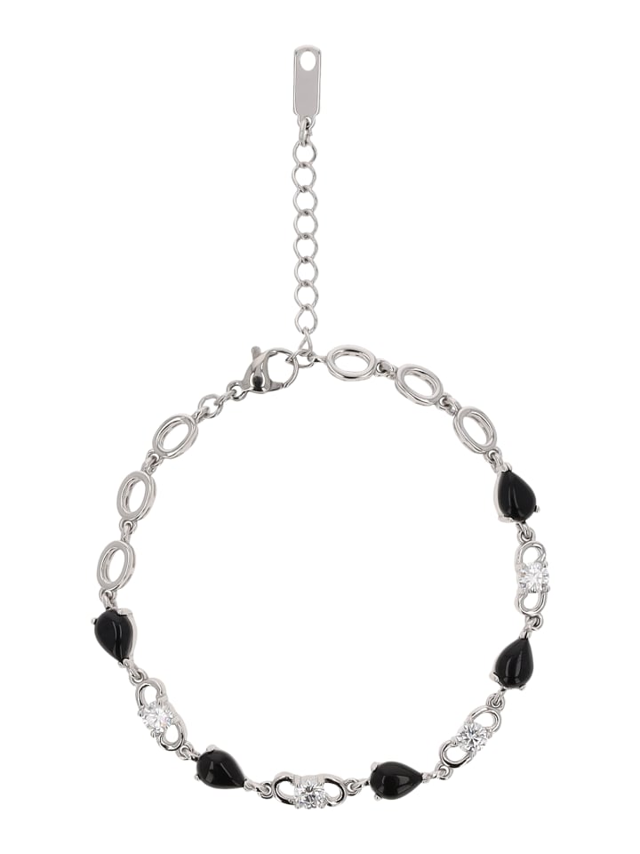 Women Bracelet in Silver Black