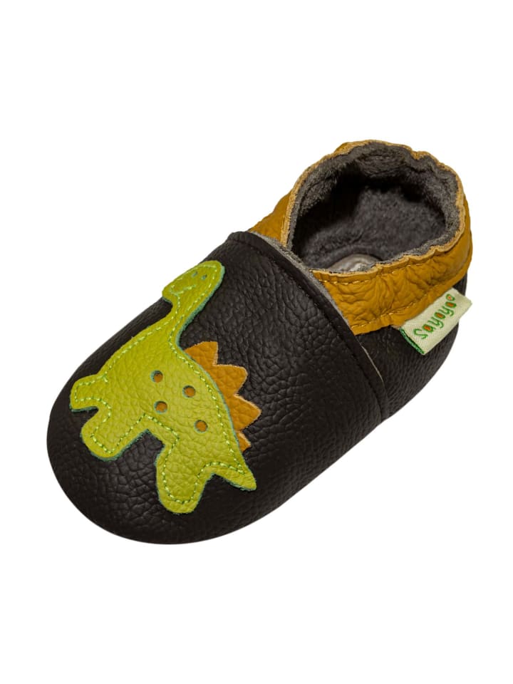 Baby Krabbelschuhe aus Leder, weiche Lauflernschuhe mit rutschfester Sohle