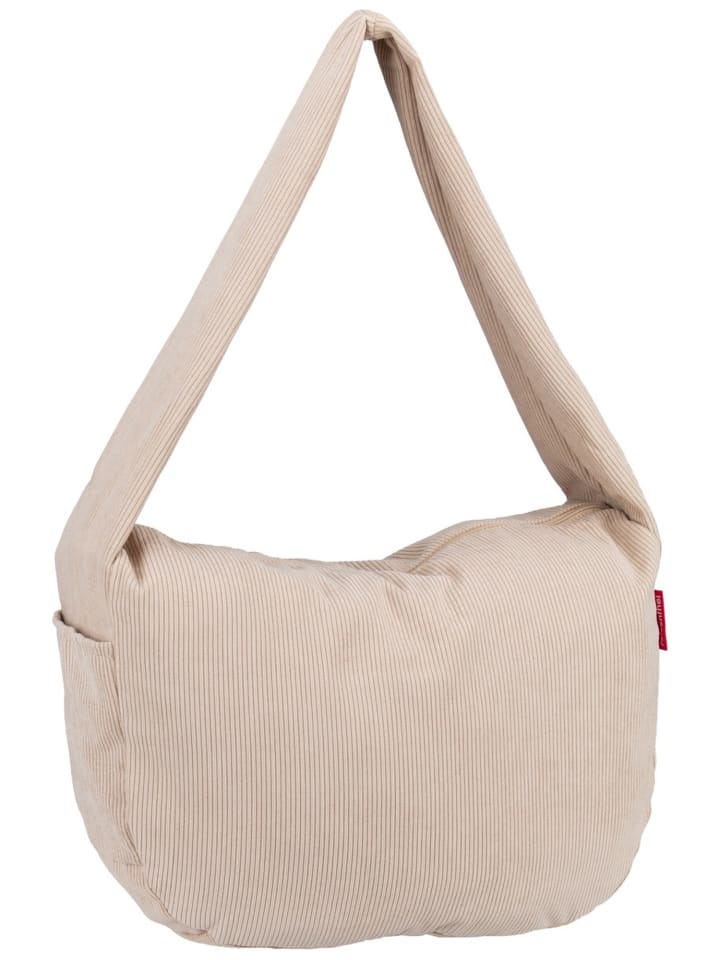 Handtasche Moonbag in Cord Sand