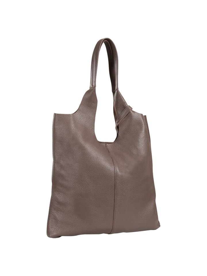 Toscanto Shopper Leder grau ca. 37cm