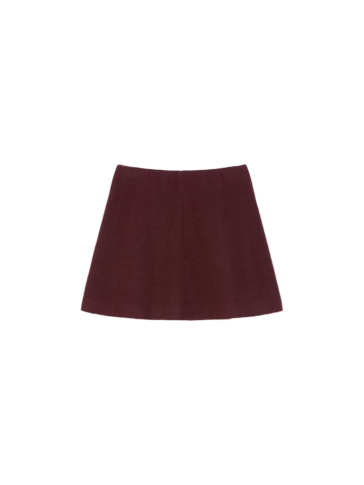 Minirock A-Shape in Dark Maroon