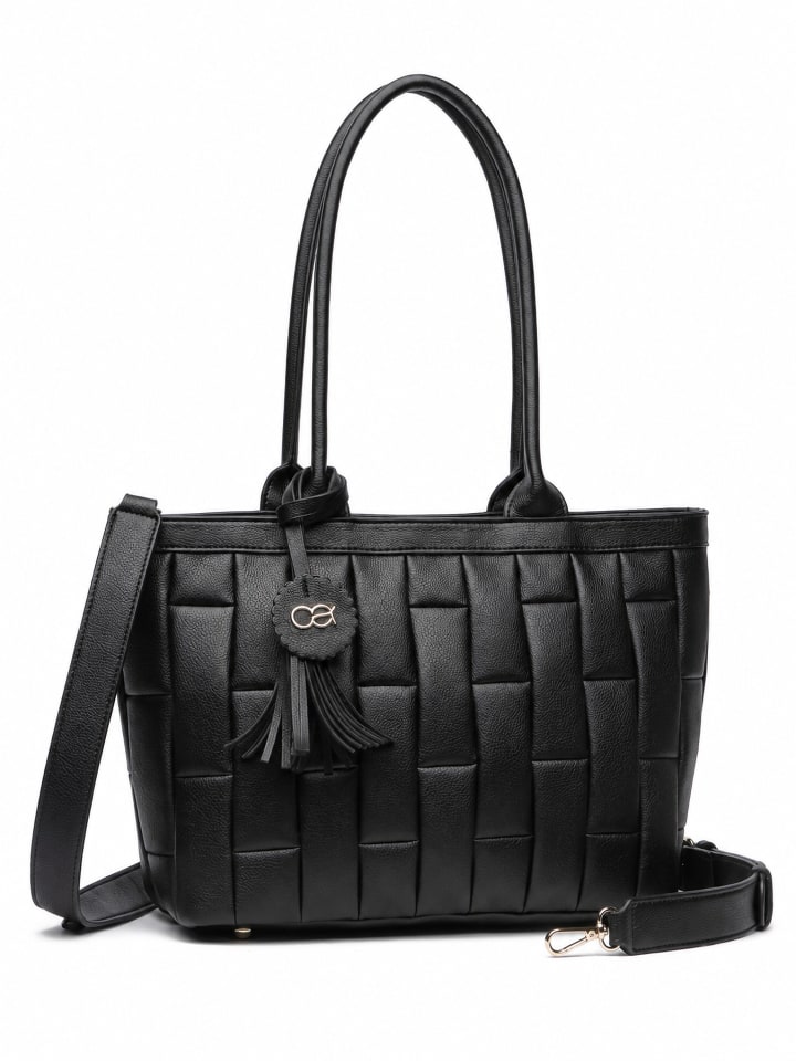 Schultertasche " Luvre " in schwarz