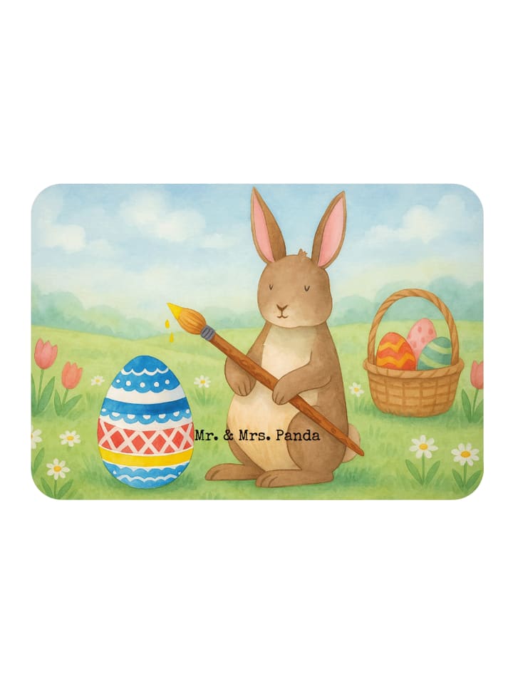 Magnet Hase Eier Malen Design ohne Spruch in Weiß