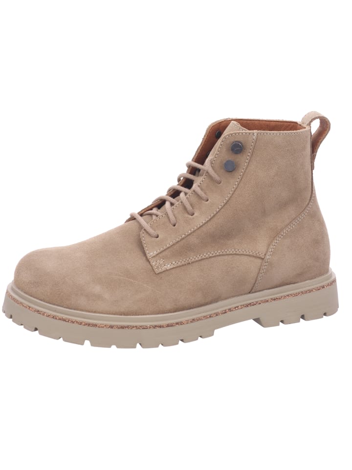Schnürstiefel in beige