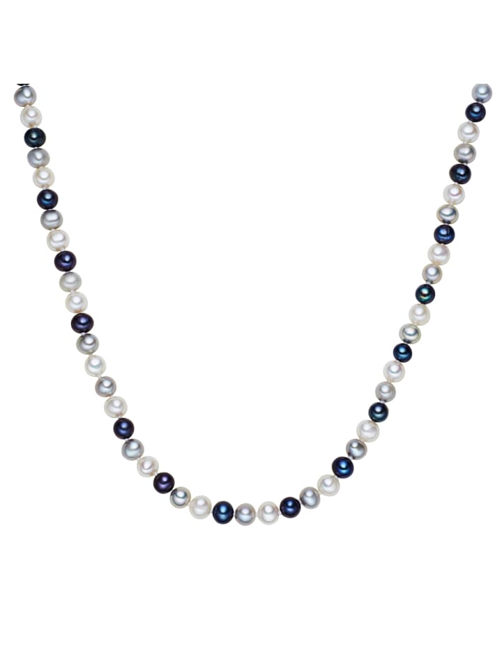 Perlen-Kette aus Süßwasser-Zuchtperle in multicolor