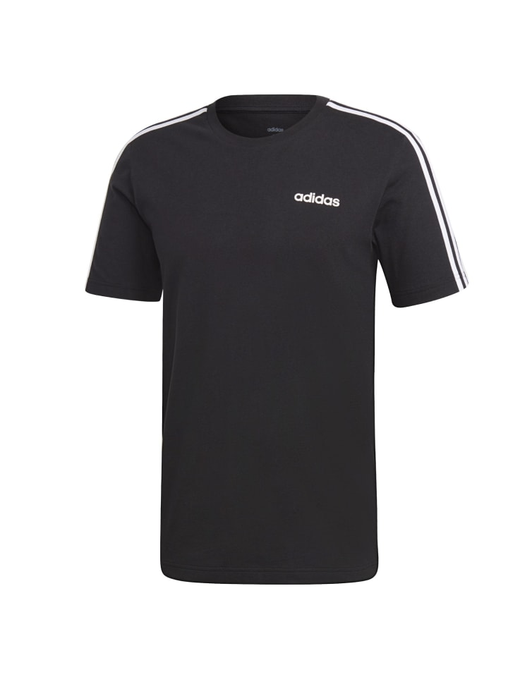 T Shirt Rundhals in schwarz