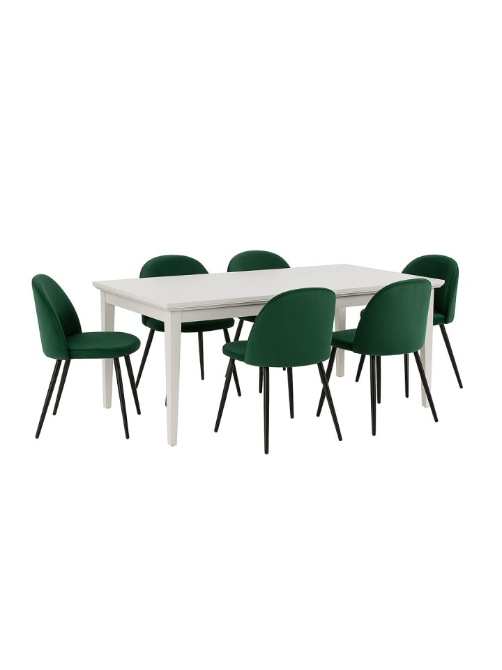 Essgruppe Venedig (7-teilig) Grün 95 x 276 cm