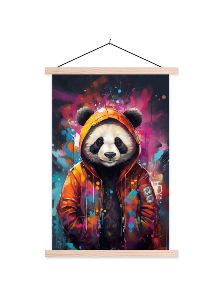 Poster mit Leiste Panda