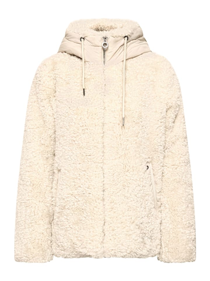 Padded Mat Mix Teddy Jacke in Smooth Stone Sand