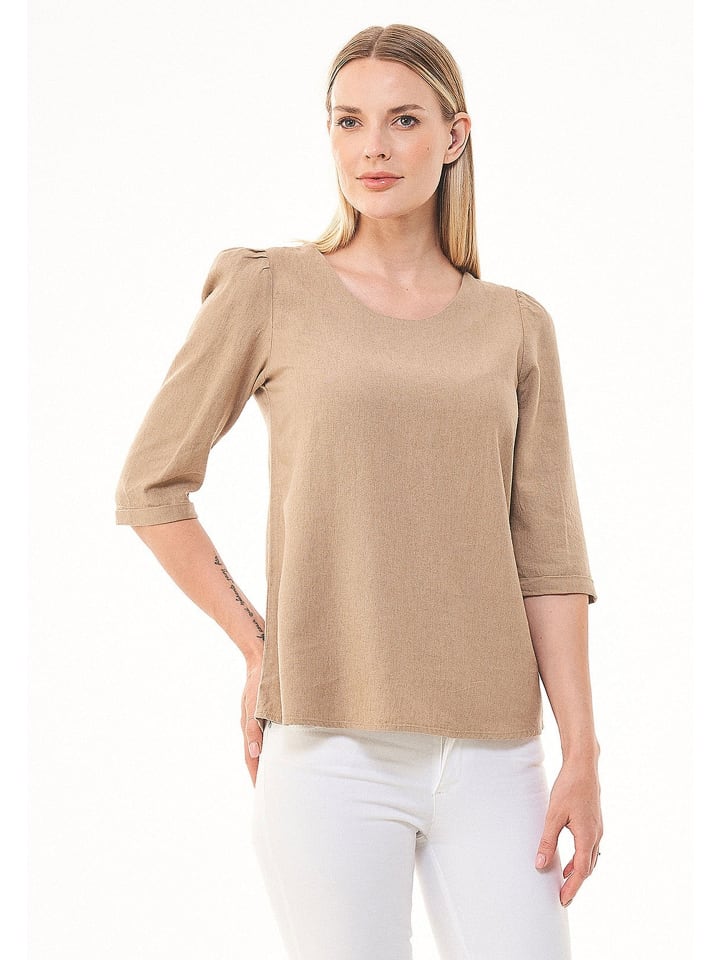 Bluse "WOR13413" in Beige