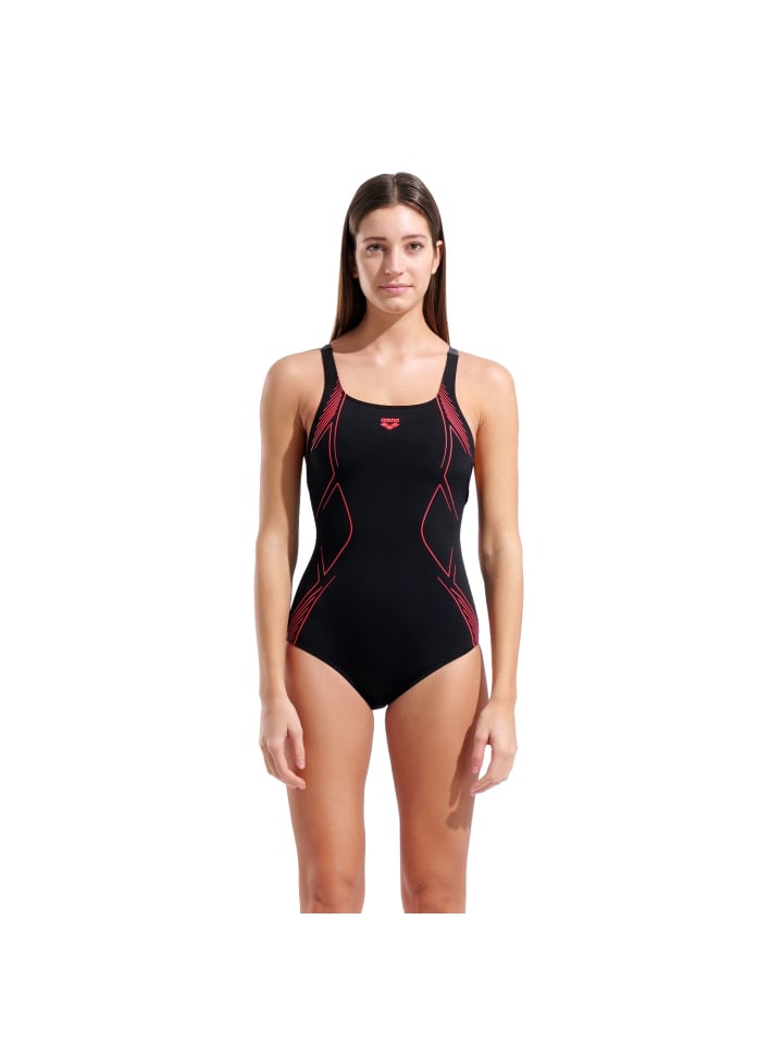 Graphic Swimmsuit Swim Pro Back in schwarz