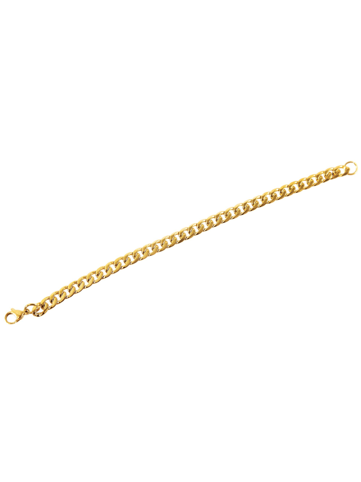 Unisex Armband – Panzerarmband aus Edelstahl 21 cm in gold