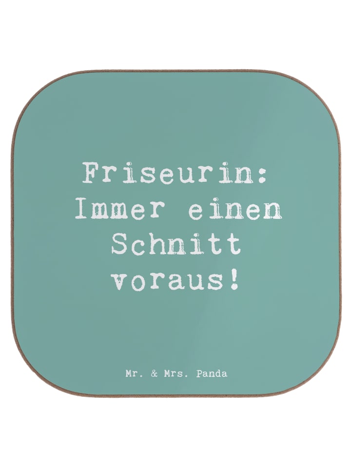 Bierdeckel Spruch Friseurin Kunst mit Spruch in Meeresbrise