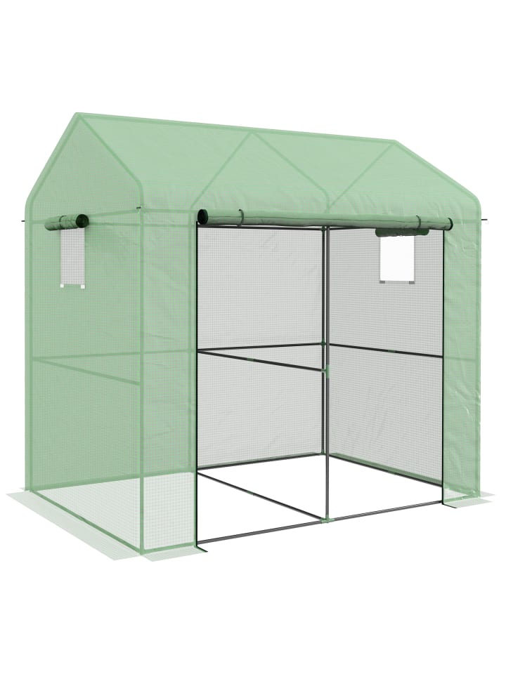 Gewächshaus in Grün 200L x 140B x 200H cm