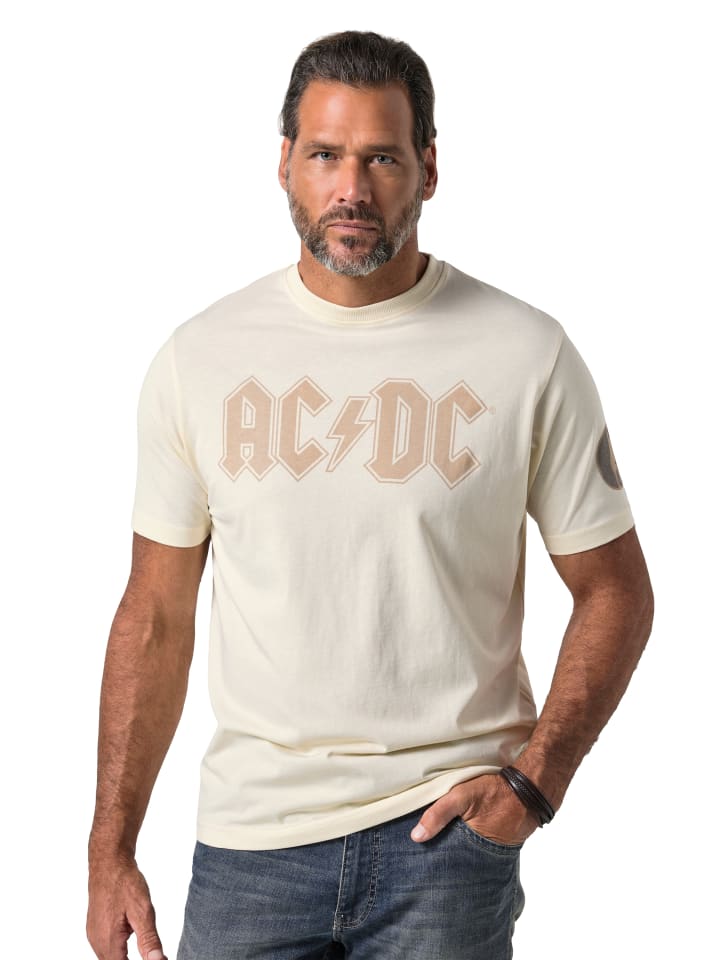 Kurzarm T-Shirt in sand grau