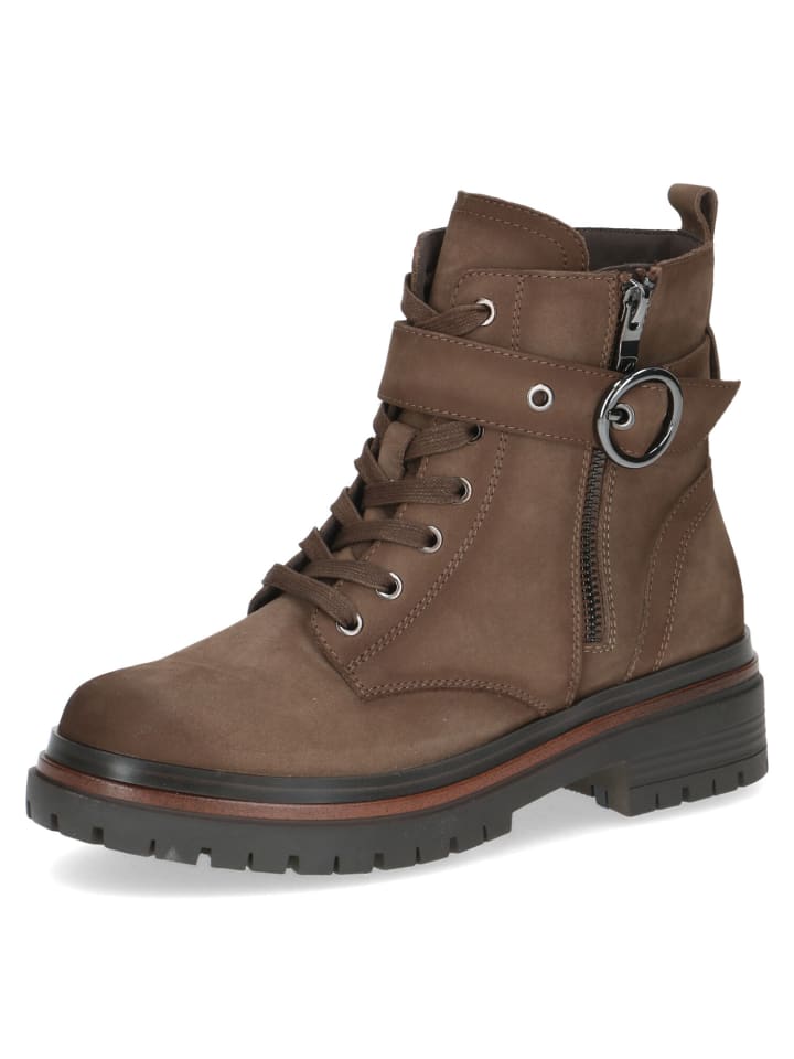 Stiefel in taupe nubuc