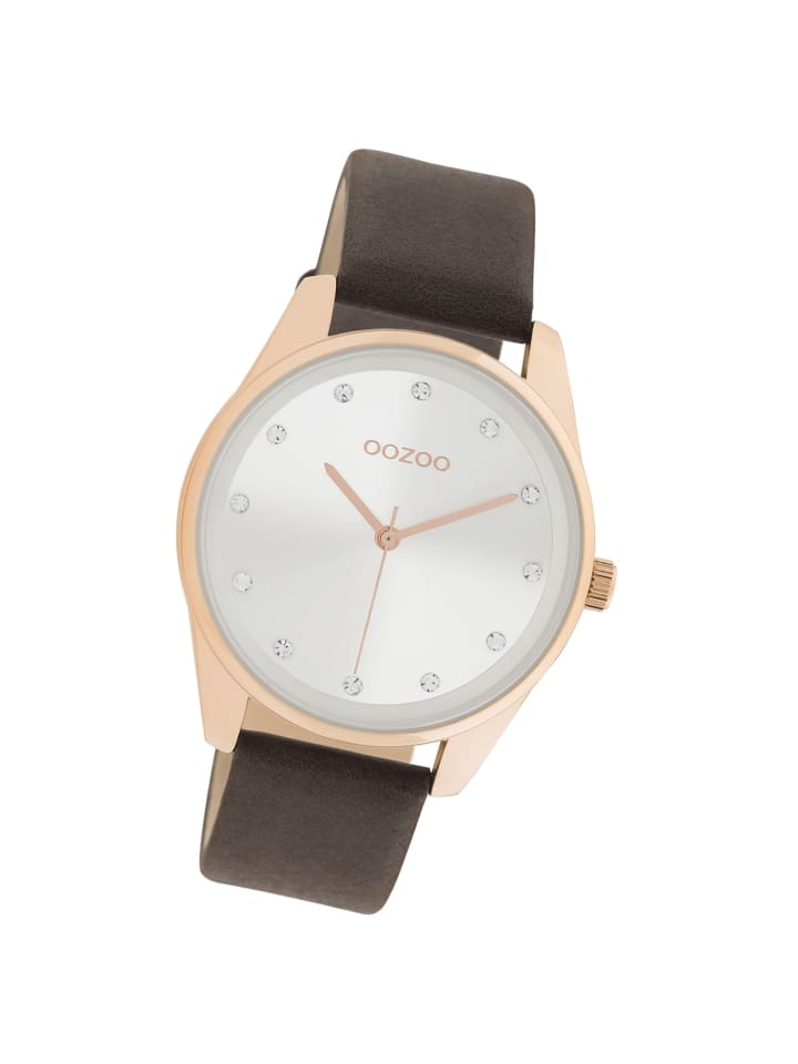 Analog-Armbanduhr Oozoo Timepieces braun mittel (ca. 38mm)