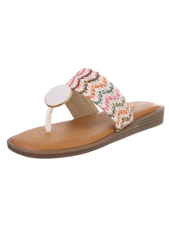Sandale & Sandalette in Weiß und Rosa
