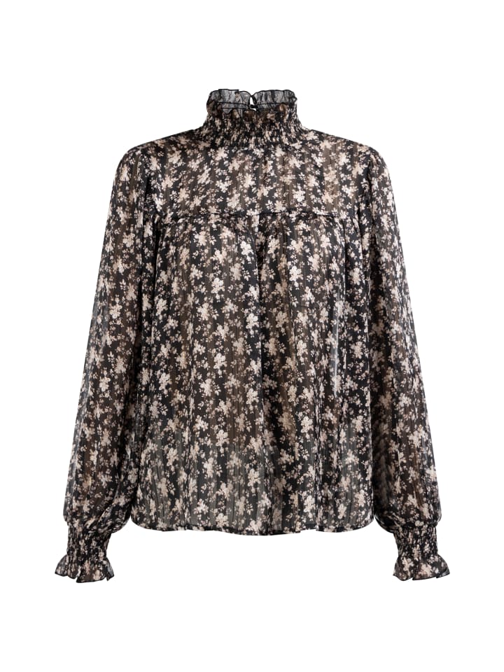 Damen Blusenshirt in Schwarz Rosa