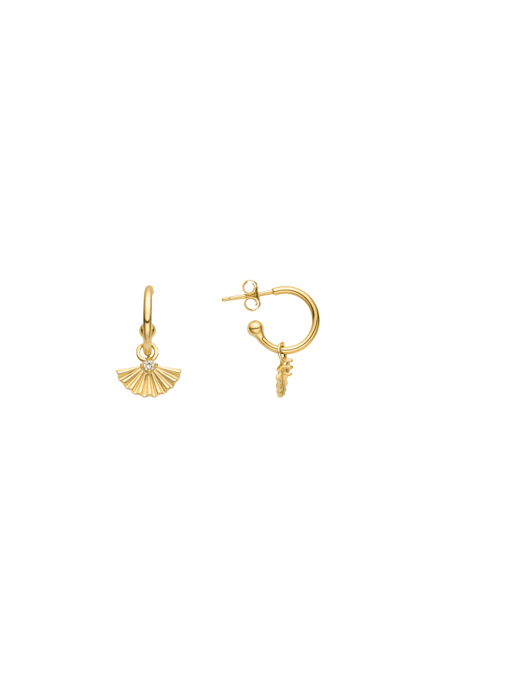 Ohrringe aus 925er Sterlingsilber mit Zirkonia-Steinen und 18K Gelbgold-Finish